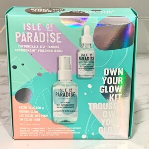 Isle of Paradise Own Your Glow Medium water, drops, mitt, NIB